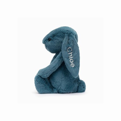 Jellycat Bashful Mineral Blue Bunny Medium USA | 30584DXBF